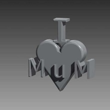 love mum art signs logos 3d print model - Mito3D