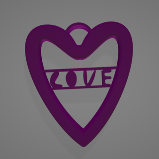 love necklace easy print valentinexcults valentines 3d print model - Mito3D