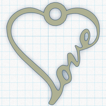 love necklace jewelry heart 3d print model - Mito3D