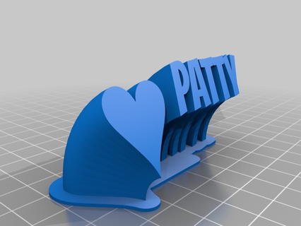 love patty Home customized office home work desk 3d print model - Mito3D