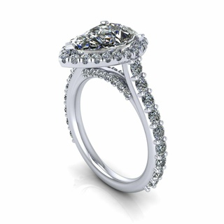 l'amour poire diamant bague bijoux produits or argent 3dmodel 3dprinting rhinocéros zbrush 3d print model - Mito3D