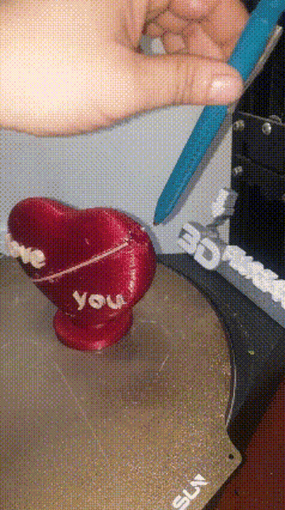 aşk kalem durum kılıf vazo dekor dekoratif kulp destek sevgililer gün kalp tasarım 3d print model - Mito3D