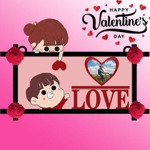 love photo frame gadget valentine 14feb loveday photoframe structure cadre amature form framing chassis foundation factory gift 3d print model - Mito3D