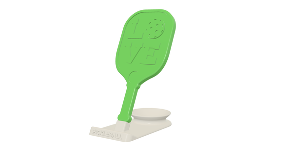 love pickleball phone stand - instant download supports needed holder iphone samsung sports 3d print model - Mito3D