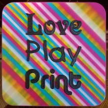love play print art abbymath sign plaque banner mosaic palette dual extrusion 3d print model - Mito3D