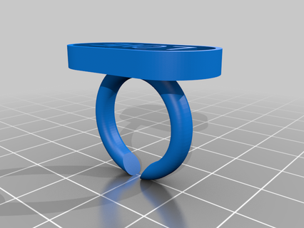 amar anel personalizado argolas 3d print model - Mito3D