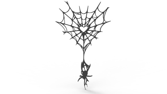 amor araña web Arte decoración logo hogar casa animal 3d print model - Mito3D