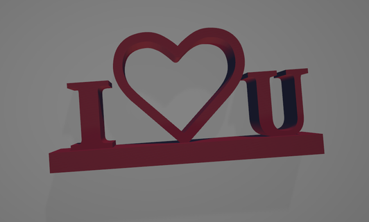 l'amour supporter 3d print model - Mito3D