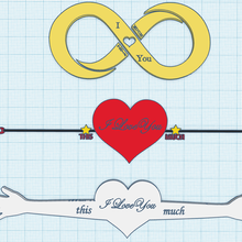 amor símbolo conjunto infinito corazones abierto brazos 3d print model - Mito3D