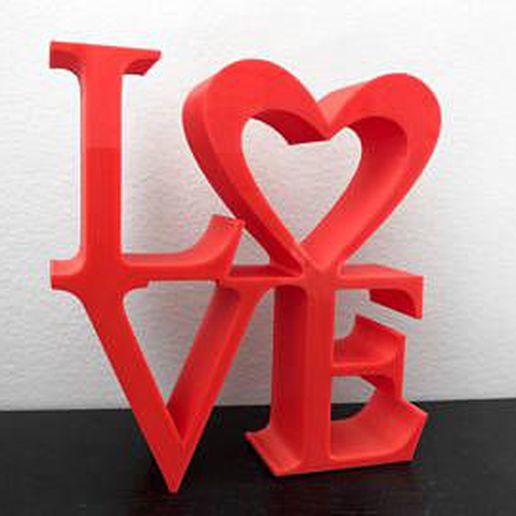 amore tavolo decorazione San Valentino giorno valentin ornamento 3D print model - Mito3D