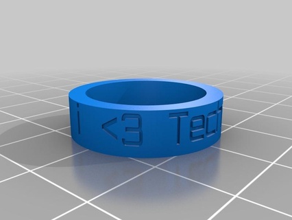 love tech customized rings 3d print model - Mito3D