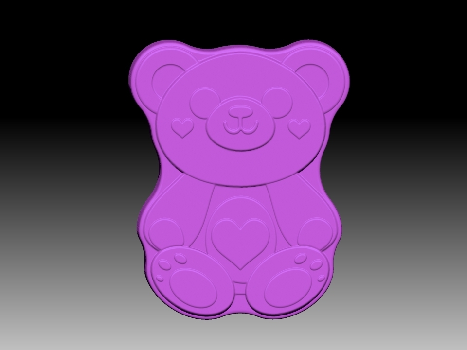 love teddy bear solid shampoo mold soap pump 3D print model - Mito3D