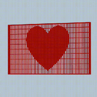 l'amour textflip carte optique illusion 3d impression amoureux 3d print model - Mito3D