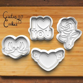 love valentine cookie cutter set 0529 3d print model - Mito3D