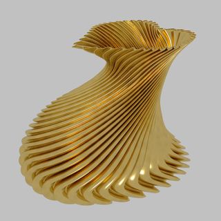 amar vaso vasemodo joalheria colar flor ondulação espiral torcido moderno bonsai Panela coração plantar decoração torção casa 3d print model - Mito3D