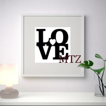 l'amour sculpture murale en 2d art 3d print model - Mito3D