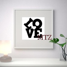 love wall sculpture 2d art 3d print model - Mito3D