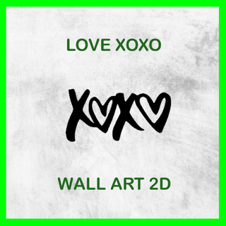 l'amour bisous mur art 2d déco décoration inspiration lit chambre enfant vivant salle bains relation 3d print model - Mito3D