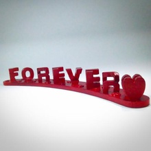 love you forever optical illusion art valentines 3d print model - Mito3D