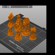 lovecraft chess set art cthulhu sculptures pieces pawns knight rook bishop queen king 3d print model - Mito3D