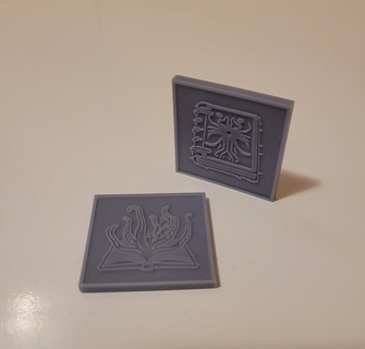 lovecraft token cthulhu book tentacles 3d print model - Mito3D