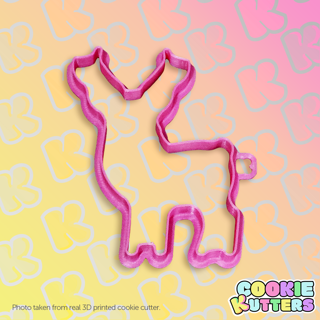 lovely deer cookie cutter mold silhouette kutters kitchen food recipe cookies 3d print contour 3D print model - Mito3D