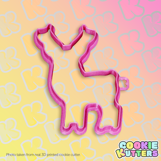 lovely deer cookie cutter mold silhouette kutters kitchen food recipe cookies 3d print contour 3d print model - Mito3D