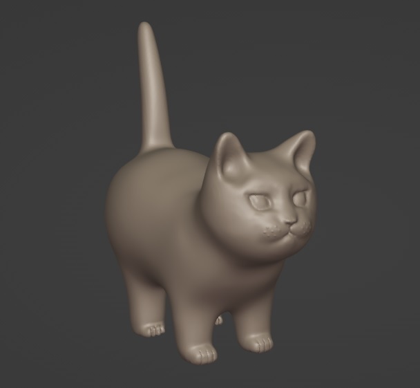encantador gatito gato pequeño amigo 3D print model - Mito3D