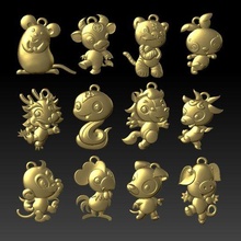 lovely version zodiac pendant jewelry 3d print model - Mito3D