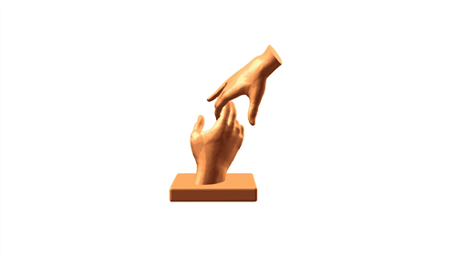 loving hands table sculpture male female hand art love mom dad father mother husband wife lovers perfect gift valentine 3d print model - Mito3D