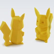 low-poly pikachu game pokemon nintendo boy flowalistik low poly 3d print model - Mito3D