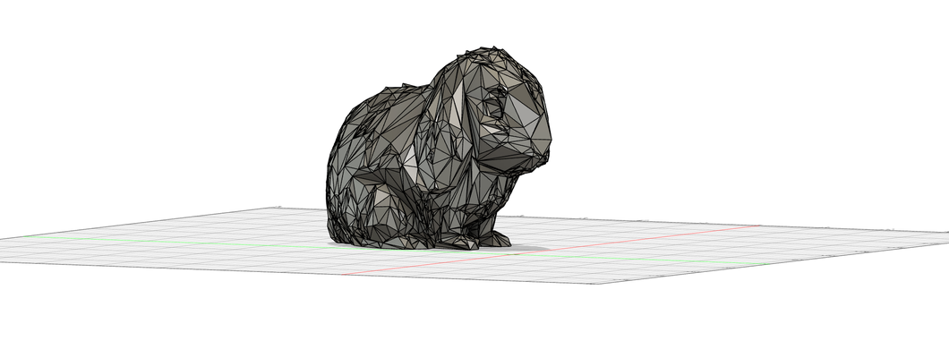 low poly conejo liebre naturaleza 3d print model - Mito3D