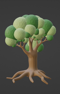 low poly árbol lowpoly objeto Arte 3d print model - Mito3D