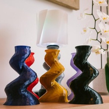 low-poly twist mood lamp home decor vase stylish poly lowpoly low lounge logo light led strip shade lampshade household house halloween arduino nano adafruit 3d print model - Mito3D