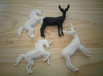 low poly 3d deer broche  3d print model - Mito3D