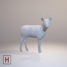 low-poly-Antilopen Kunst Tier 3d print model - Mito3D