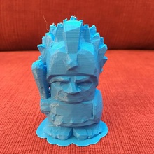 low poly aztec chief art lowpoly sculptures 3d print model - Mito3D
