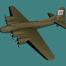 low poly b-17 homesick angel game vehicles warbird aircraft 3d print model - Mito3D