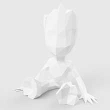 low poly baby groot various grout movie guardians galaxy 3d print model - Mito3D