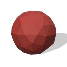 low poly ball art easy basic 3d print model - Mito3D