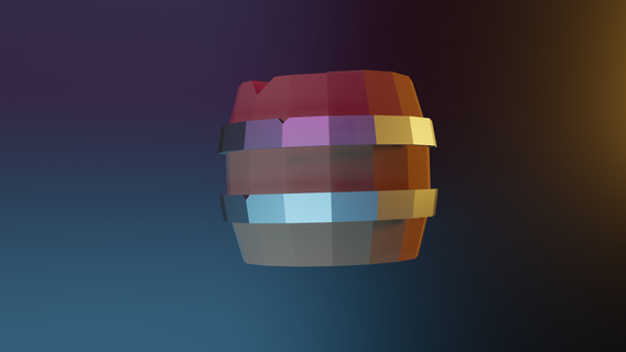 low poly barrel toy lowpoly 3d print model - Mito3D