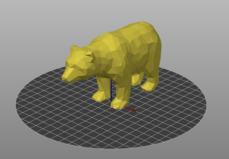 faible poly ours animal 3d print model - Mito3D