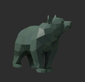 escuela politécnica oso decoración animales resina fdm print3d 3d print model - Mito3D