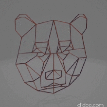 low poly bear wall decoration gadget deer low-poly lowpoly decorate 3d print model - Mito3D