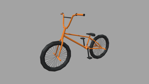 low poly bmx bike Game bicycle lowpoly vehicle toys coupe sedan classic toon gameready video game careers package pack rally design 3d print model - Mito3D
