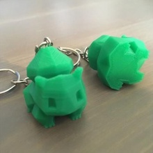 low poly bulbasaur keyring remix suitable small prints various lowpoly pokemon figures keychain 3d print model - Mito3D