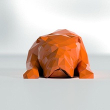 low-poly bulldog home Tier - Spielzeug Kunst Dekoration Hund lowpoly 3d print model - Mito3D