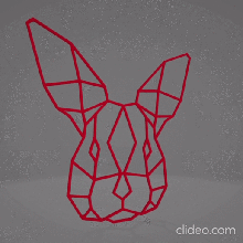 low-poly-bunny Wand-Dekoration gadget bunny Wand lowpoly low-poly Dekoration dekorieren Sie 3d print model - Mito3D