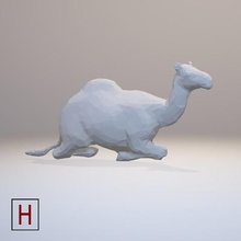 low poly camelo a arte animais 3d print model - Mito3D