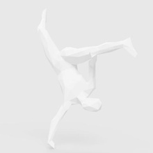 low-poly capoeira au Vorhören batido Kunst sport Kampfkunst 3d print model - Mito3D